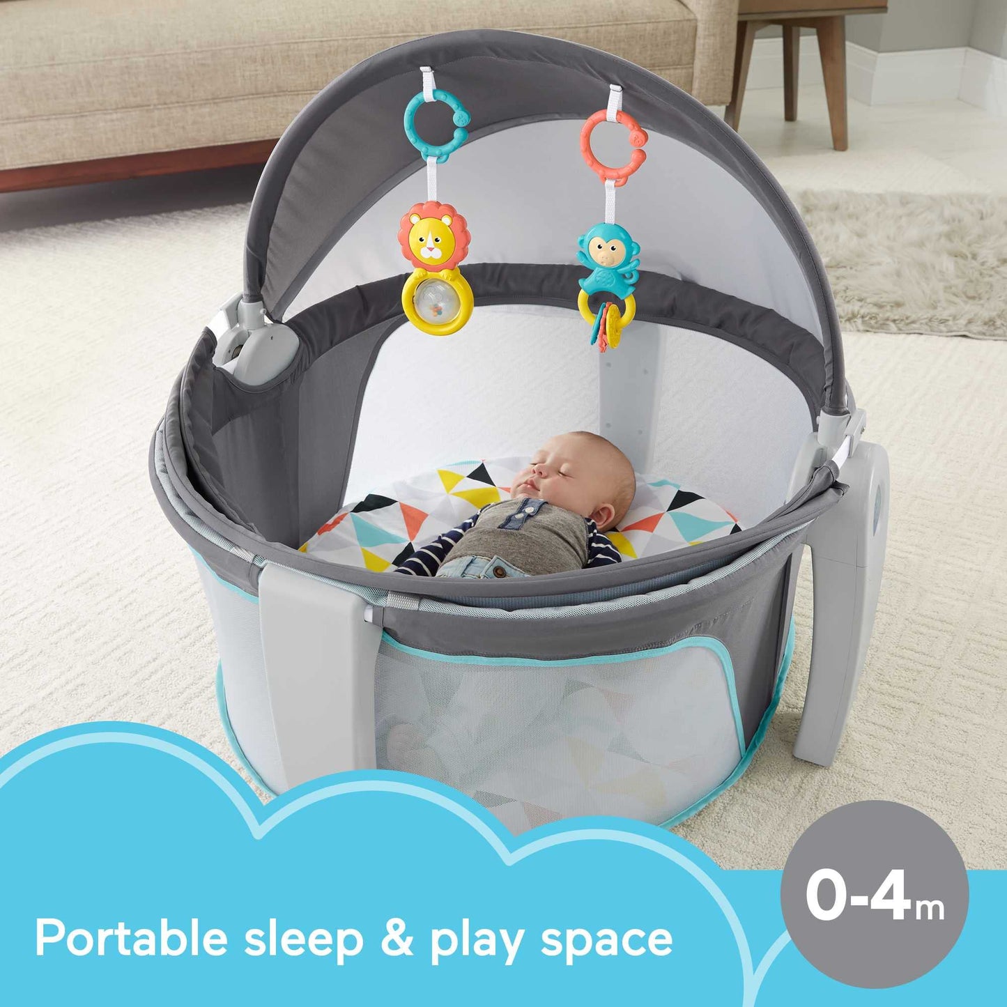 LittleNest™ Portable Baby Cradle – Soft, Safe & Lightweight Travel Bassinet for Newborns (0-18 Months)
