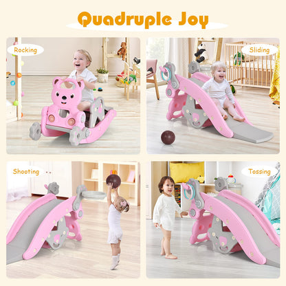 PlayNest™ 5-in-1 Toddler Slide & Rocking Toy – Indoor & Outdoor Fun for Ages 1-5