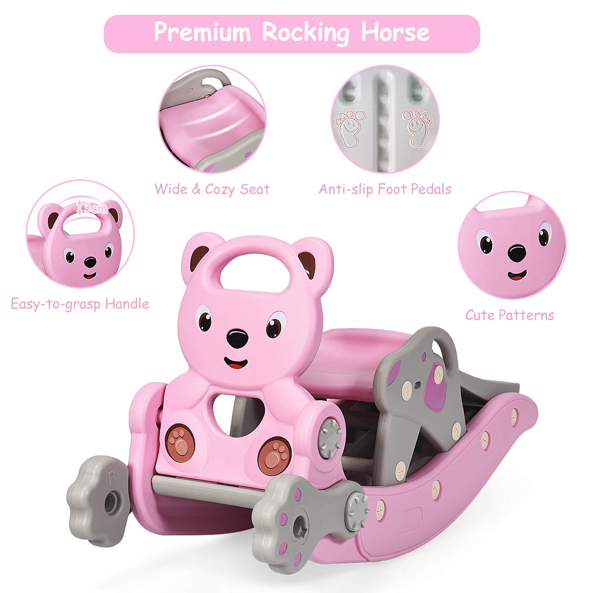 PlayNest™ 5-in-1 Toddler Slide & Rocking Toy – Indoor & Outdoor Fun for Ages 1-5