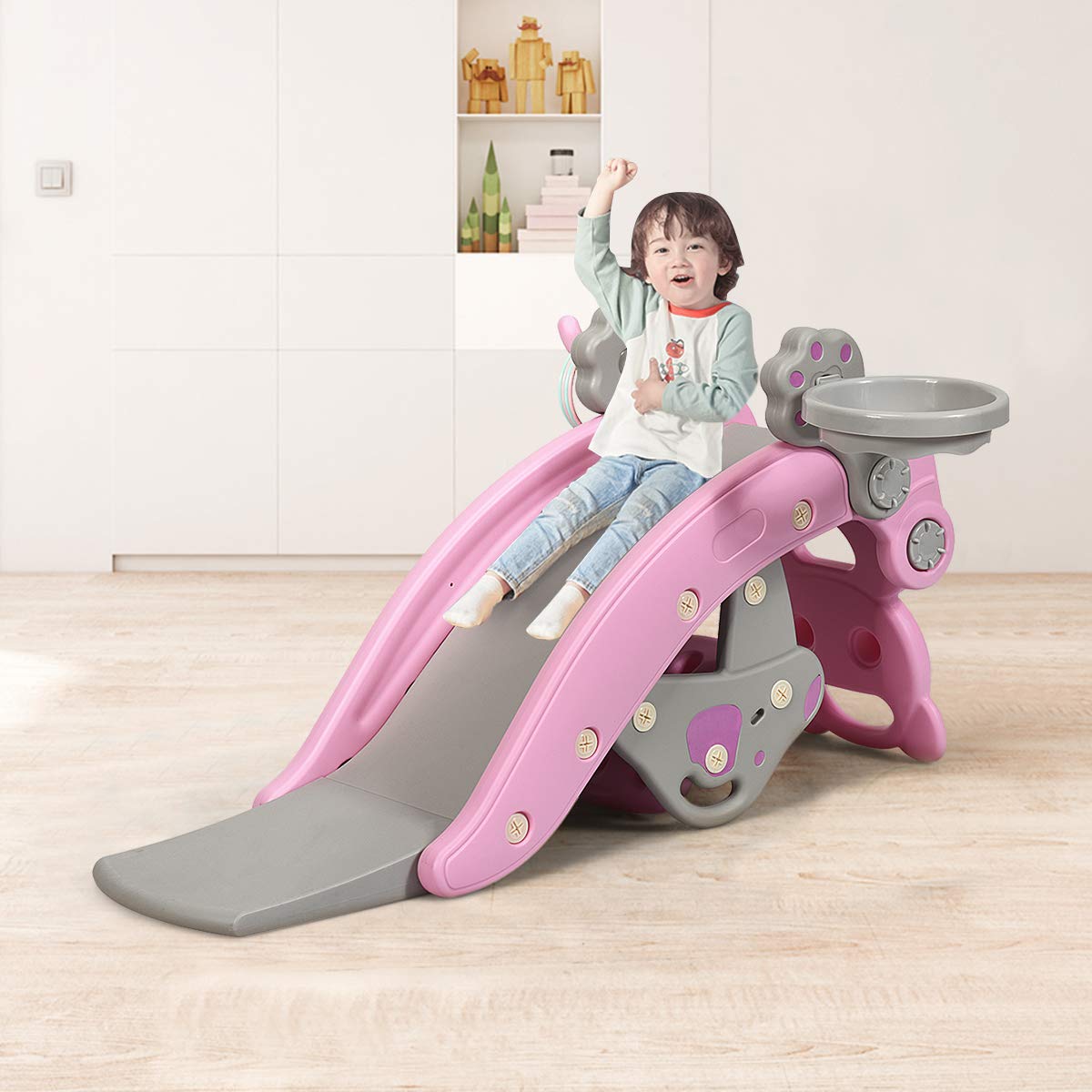 PlayNest™ 5-in-1 Toddler Slide & Rocking Toy – Indoor & Outdoor Fun for Ages 1-5