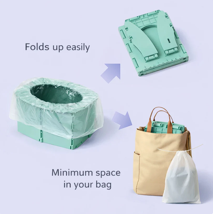 TinyTots™ Portable Potty – Compact, Foldable & Travel-Ready Toddler Toilet