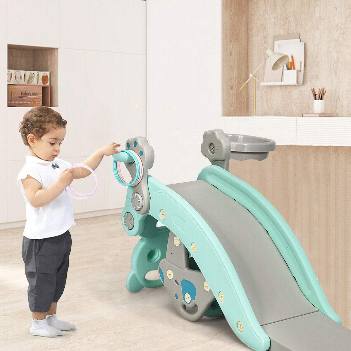 PlayNest™ 5-in-1 Toddler Slide & Rocking Toy – Indoor & Outdoor Fun for Ages 1-5