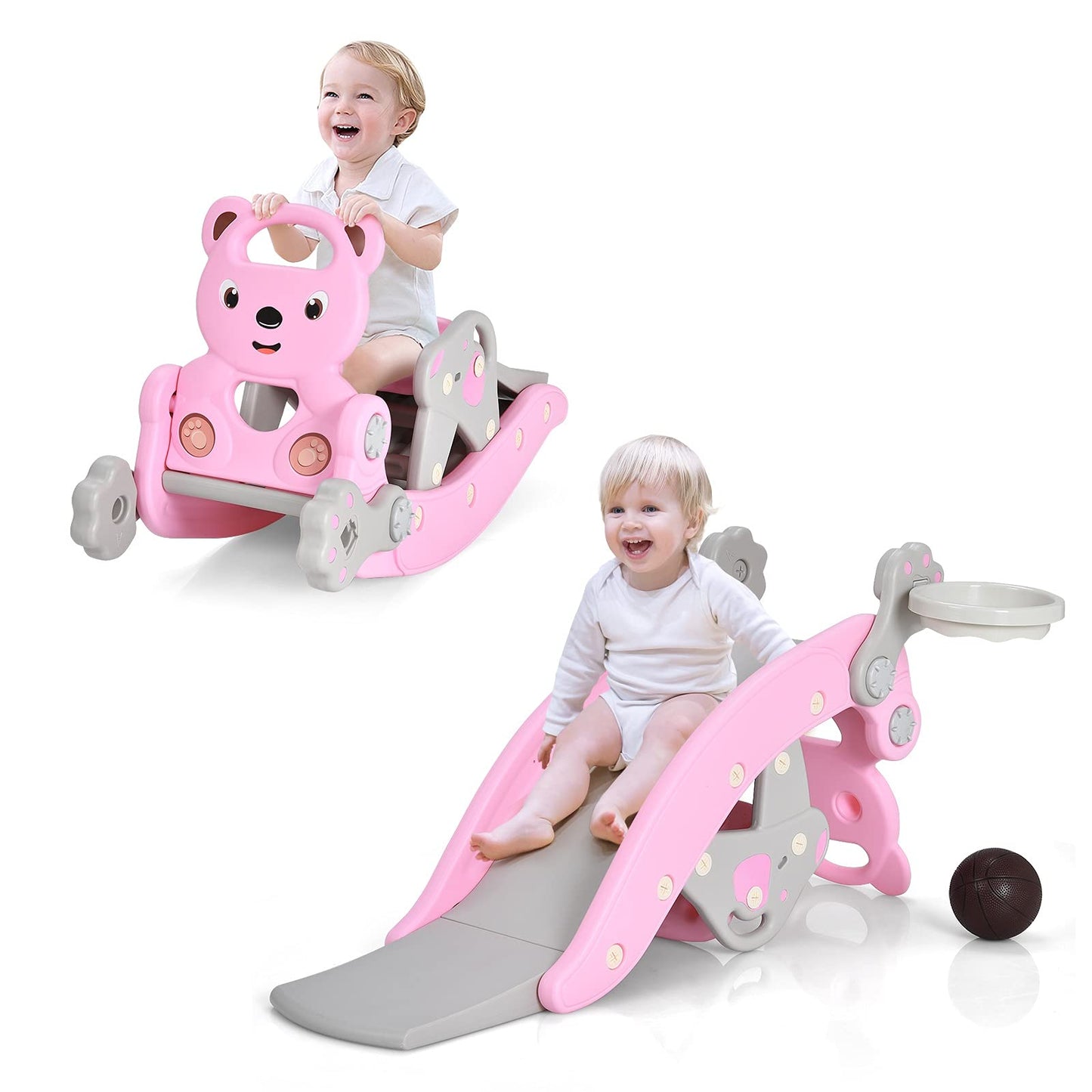 PlayNest™ 5-in-1 Toddler Slide & Rocking Toy – Indoor & Outdoor Fun for Ages 1-5